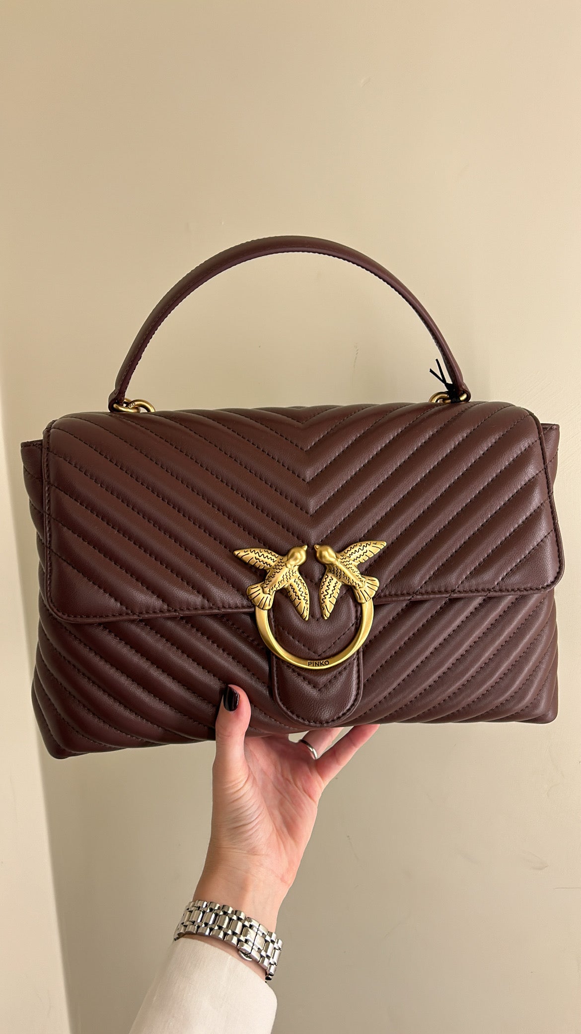 Big Lady Love Bag Puff Chevron Pinko